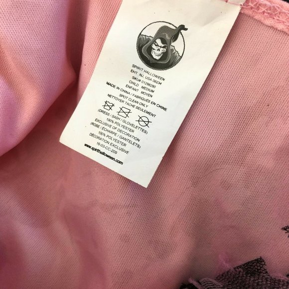 Halloween Spooky Gray Pink Tulle Dress w Blood Girls 8-10 Creepy Costume - Picture 7 of 8